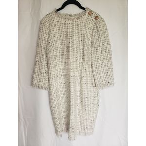 Harper Rose Cream Multi-colored Tweed Shift Dress